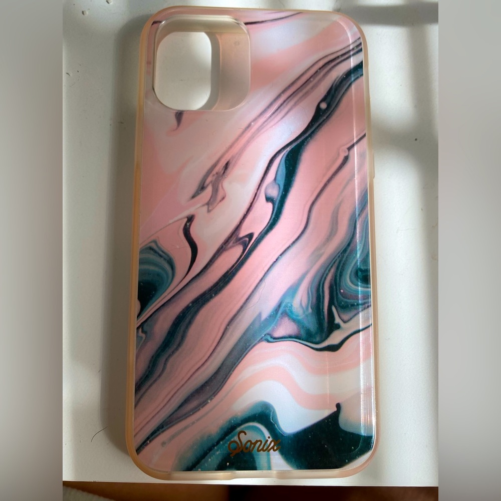 iPhone 11pro case pink marble sonix